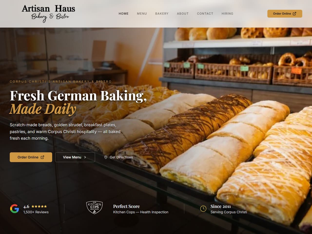 Artisan Haus Bakery & Bistro website — Bakery & Bistro in Corpus Christi, TX
