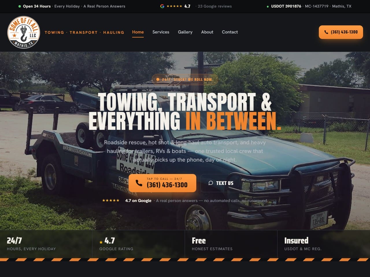 Some Of It All LLC website — Towing & Transport in Mathis, TX