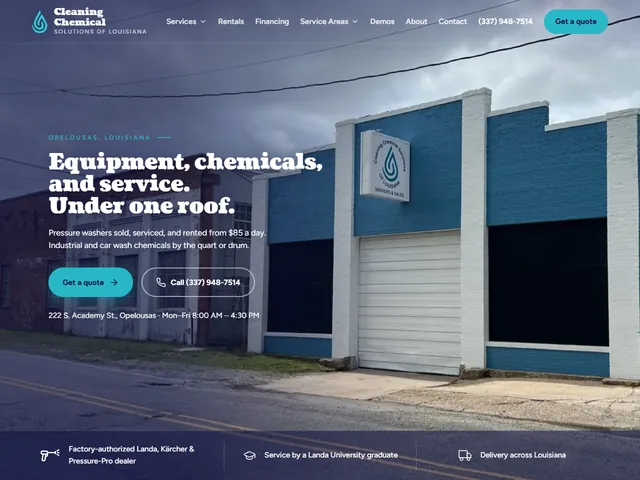 Cleaning Chemical Solutions of Louisiana website